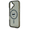 Karl Lagerfeld IML Metal Choupette Head MagSafe - Etui iPhone 16 Plus (czarny) (KLHMP16MHLSCHK)