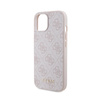 Guess 4G Metal Gold Logo - Etui iPhone 15 (różowy) (GUHCP15SG4GFPI)