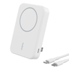 Belkin BoostCharge Pro Powerbank bezprzewodowy 10000 mah, 15w, Qi2, MagSafe, biały (BPD008BTWH)