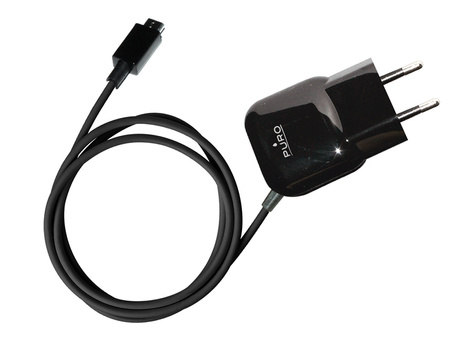 PURO Mini Travel Charger - Przenośna ładowarka sieciowa z kablem Micro USB (czarny) (MTCMICROBLK)