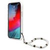 Guess White Pearl Strap - Etui iPhone 12 Pro Max (przezroczysty) (GUHCP12LKPSWH)