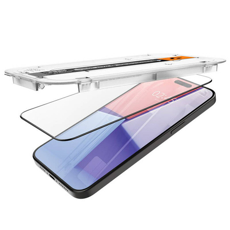Spigen GLAS.TR EZ FIT FC - Szkło hartowane do iPhone 15 Pro Max (Czarna ramka) (AGL06879)
