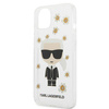 Karl Lagerfeld Iconic Karl Flower - Etui iPhone 13 Mini (przezroczysty) (KLHCP13SHFLT)