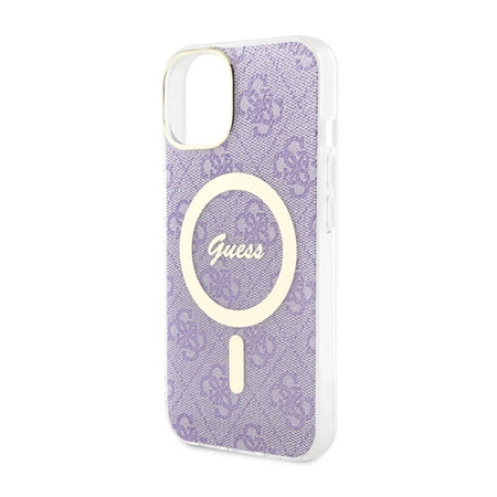 Guess 4G MagSafe - Etui iPhone 14 Plus (Purpurowy) (GUHMP14MH4STU)