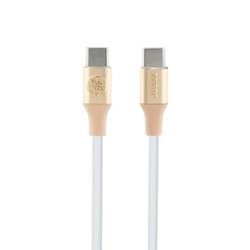 Guess Ebossed Logo - Kabel USB-C do USB-C Fast Charging 1.5m (złoty) (GUCCLALRGDD)