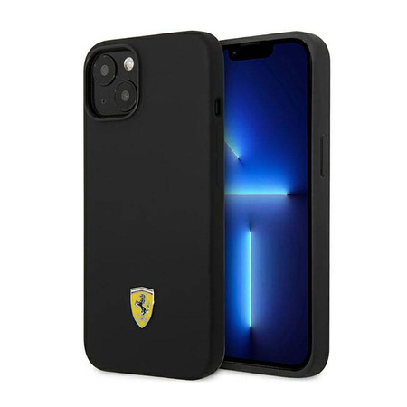 Ferrari Silicone Metal Logo - Etui iPhone 14 Plus (czarny) (FEHCP14MSIBBK)