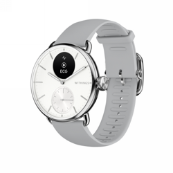Withings Scanwatch 2 - zegarek z funkcją EKG, pomiarem pulsu i SPO2 oraz mierzeniem aktywności fizycznej i snu (38mm, white) (HWA10-model 2-All-Int)