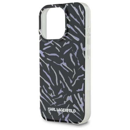 Karl Lagerfeld Zebra With Cord - Etui iPhone 16 Pro Max (fioletowy) (KLHCP16XHZBPKCCU)