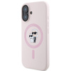 Karl Lagerfeld Silicone Karl & Choupette Ring MagSafe - Etui iPhone 16 Plus (różowy) (KLHMP16MSCMKCRHP)
