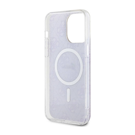 Guess 4G MagSafe - Etui iPhone 14 Pro Max (Purpurowy) (GUHMP14XH4STU)