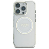 Guess IML Metal Colored Circle Classic Logo MagSafe - Etui do iPhone 16 Pro Max (biały) (GUHMP16XHTDRCEDH)
