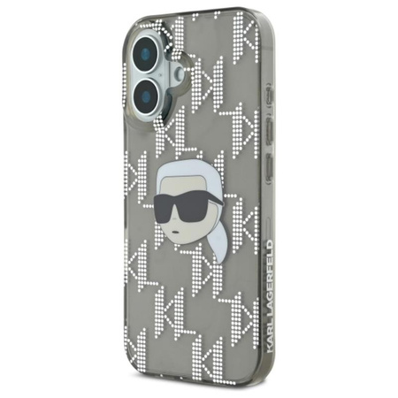 Karl Lagerfeld IML Karl Head Electroplated - Etui iPhone 16 (czarny) (KLHCP16SHKLPKHK)