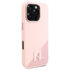 Karl Lagerfeld Silicone Shadow Metal Initial MagSafe - Etui iPhone 16 Pro (różowy) (KLHMP16LSCMKMPCP)
