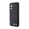 BMW Leather Carbon Blue Line - Etui Samsung Galaxy S23 FE (czarny) (BMHCS23FE22NBCK)