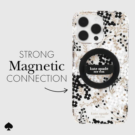 Kate Spade New York Magnetic Loop Grip - Uchwyt MagSafe na palec (Black) (KS053398)