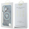 Guess IML Metal Glitter 4G Circle Triangle MagSafe - Etui do iPhone 16 (niebieski) (GUHMP16SHG4PRTGB)