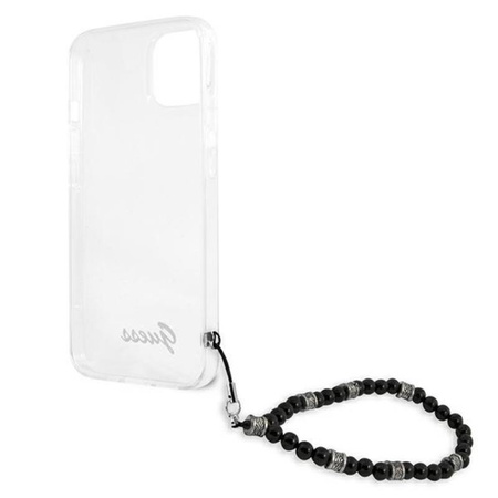 Guess Black Pearl Strap - Etui iPhone 13 Mini (przezroczysty) (GUHCP13SKPSBK)