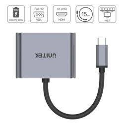 Unitek Hub USB-C HDMI VGA USB-A i PD 100W (D1049A)