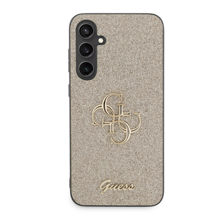 Guess Glitter Script Big 4G - Etui Samsung Galaxy S23 FE (złoty) (GUHCS23FEHG4SGD)