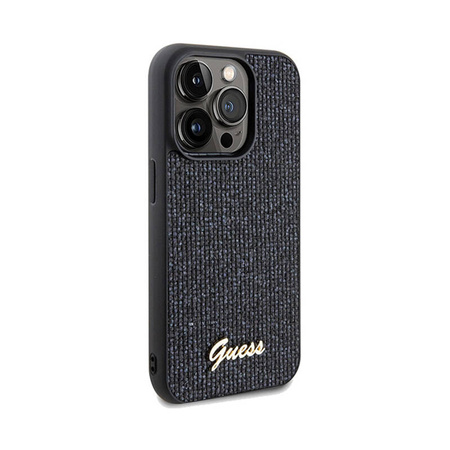 Guess Disco Metal Script - Etui iPhone 14 Pro (czarny) (GUHCP14LPMSDGSK)