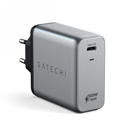 Satechi 100W USB-C PD GaN Wall Charger EU - ładowarka sieciowa 100W PD (space gray) (ST-UC100WSM-EU)