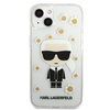 Karl Lagerfeld Iconic Karl Flower - Etui iPhone 13 Mini (przezroczysty) (KLHCP13SHFLT)