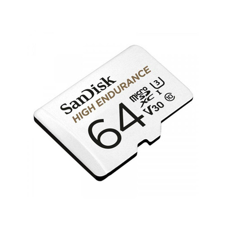 SanDisk High Endurance microSDXC - Karta pamięci 64 GB Class 10 UHS-I 100/40 MB/s z adapterem (SDSQQNR-064G-GN6IA)