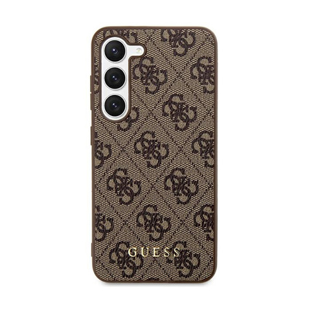 Guess 4G Metal Gold Logo - Etui Samsung Galaxy S24+ (brązowy) (GUHCS24MG4GFBR)