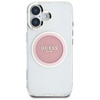 Guess IML Metal Colored Circle Classic Logo MagSafe - Etui do iPhone 16 (różowy) (GUHMP16SHTDRCEDP)