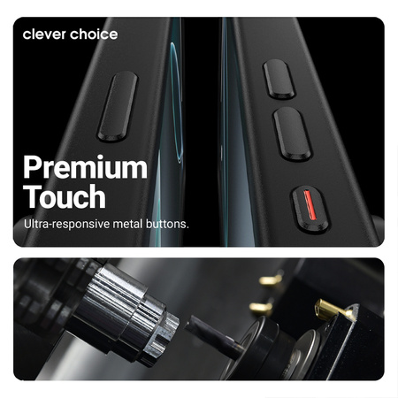 Crong Hybrid Frost MAG Cover - Etui MagSafe iPhone 17 Pro Max (czarny) (CRGHFMIP1769PBLK)