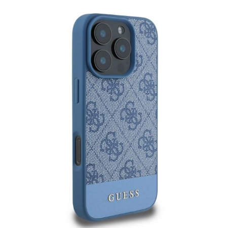 Guess 4G Bottom Stripe - Etui iPhone 16 Pro Max (niebieski) (GUHCP16XG4GLBL)
