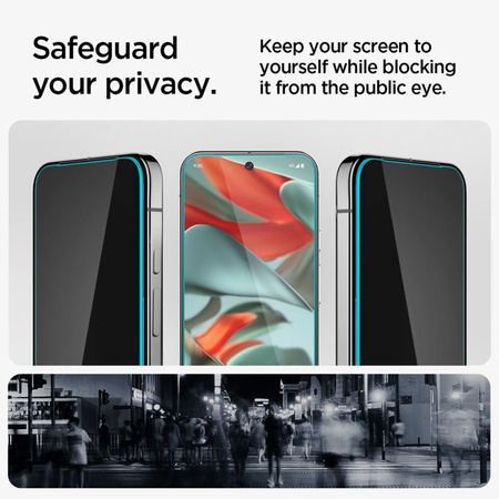 Spigen GLAS.TR EZ FIT Privacy 2-Pack - Szkło hartowane z filtrem prywatyzującym do Google Pixel 9 Pro XL 2 szt (AGL09313)