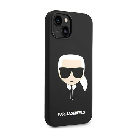 Karl Lagerfeld Silicone Ikonik Karl`s Head - Etui iPhone 14 Plus (czarny) (KLHCP14MSLKHBK)