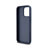 DKNY Leather Mono Stripe & Metal Logo - Etui iPhone 15 Pro Max (niebieski) (DKHCP15XPRTHSLB)