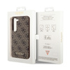 Guess 4G Metal Gold Logo - Etui Samsung Galaxy S24+ (brązowy) (GUHCS24MG4GFBR)