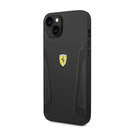 Ferrari Leather Stamp Sides – Etui iPhone 14 Plus (Czarny) (FEHCP14MRBUK)