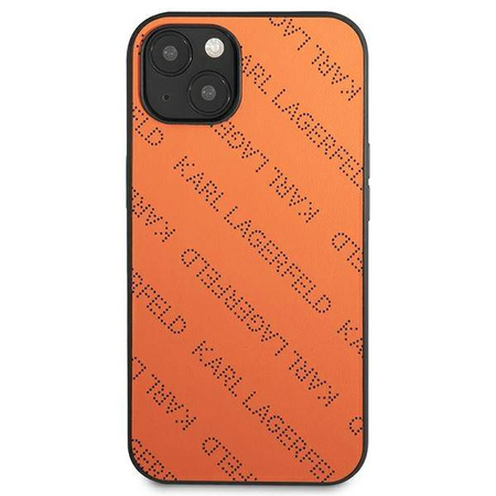 Karl Lagerfeld Perforated Allover - Etui iPhone 13 (pomarańczowy) (KLHCP13MPTLO)