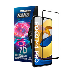 Crong 7D Nano Flexible Glass - Niepękające szkło hybrydowe 9H na cały ekran Xiaomi POCO M4 Pro 5G (CRG-7DNANO-PCM4P)