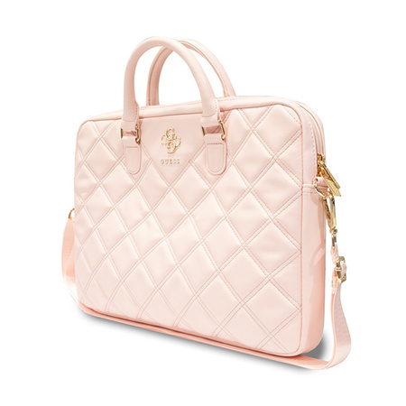 Guess Quilted 4G Computer Bag - Torba na notebooka 15" / 16" (różowy) (GUCB15ZPSQSSGP)