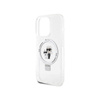 Karl Lagerfeld Ring Stand Karl & Choupette MagSafe - Etui iPhone 14 Pro (biały) (KLHMP14LHMRSKCH)