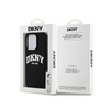 DKNY Liquid Silicone White Printed Logo MagSafe - Etui iPhone 15 Pro (czarny) (DKHMP15LSNYACH)