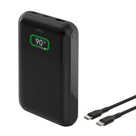 Belkin Powerbank 20 000 mAh, 2x USB-C PD 65W, USB-A 18W, z wyświetlaczem, czarny (BPB020BTBK)