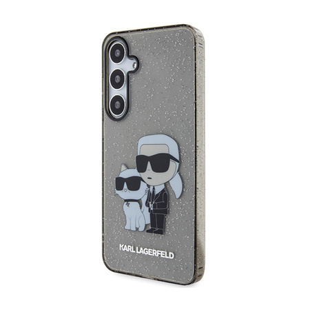 Karl Lagerfeld IML Glitter Karl & Choupette - Etui Samsung Galaxy S24+ (czarny) (KLHCS24MHNKCTGK)