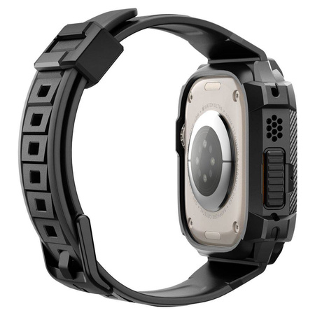 Spigen Rugged Armor Pro – Pasek z obudową do Apple Watch Ultra 49 mm (Czarny) (ACS05460)