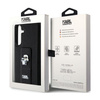 Karl Lagerfeld Gripstand Saffiano Karl & Choupette Pins - Etui Samsung Galaxy S24 (czarny) (KLHCS24SGSAKCPK)