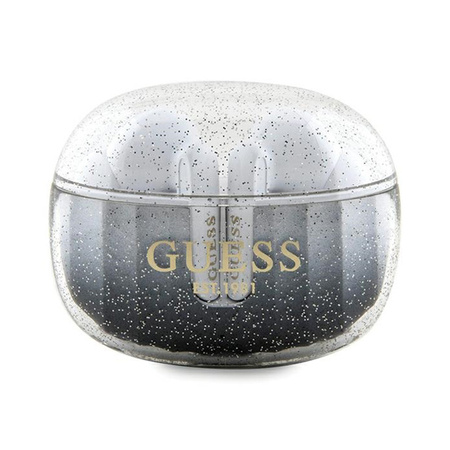 Guess Glitter Gradient - Słuchawki Bluetooth TWS + etui ładujące (czarny) (GUTWSHDGKEEK)