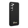Guess Silicone Script Metal Logo - Etui Samsung Galaxy S23+ (czarny) (GUHCS23MSLSMK)