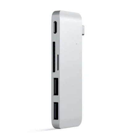Satechi Hub z USB-C na 2x USB, SD, microSD - Srebrny (ST-TCUPS)