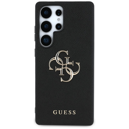 Guess Grained Big 4G Logo Small Classic Logo - Etui do Samsung Galaxy S25 Ultra (czarny) (GUHCS25LPGT4MBK)