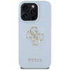 Guess Grained Big 4G Logo Small Classic Logo - Etui do iPhone 16 Pro Max (niebieski) (GUHCP16XPGT4MBB)